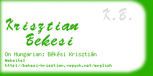 krisztian bekesi business card